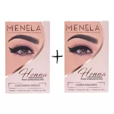 Combo Kit Henna Menela Castanho Médio + Loiro Escuro