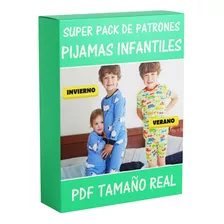 Patrones Pijamas Niños Niñas Moldes Imprimibles Tamaño Real