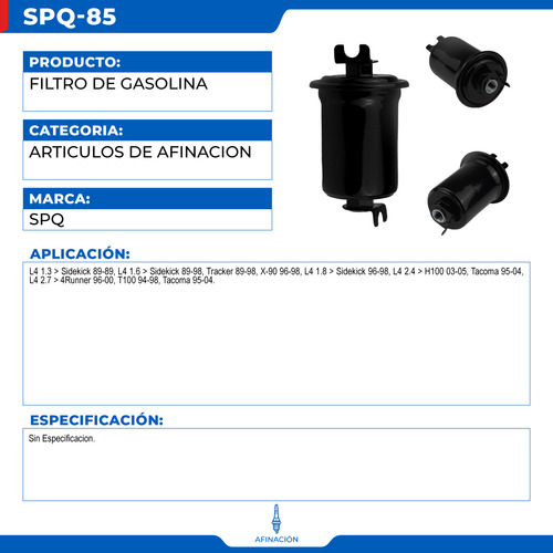 Filtro De Gasolina Geo Tracker 1989-1997 L4 1.6 Foto 5