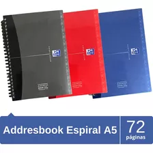 Cuaderno De Espiral Addressbook Oxford 72 Hojas A5 Color Multicolor