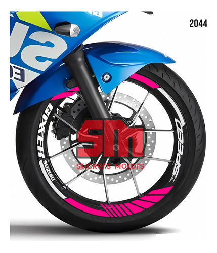Stickers Reflejantes Para Rin De Moto Suzuki Gixxer Nid 2044 Foto 8
