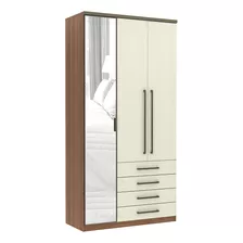 Guarda Roupa Modulado 3 Portas 118cm Connect Luciane Móveis