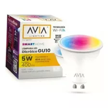 Foco Led Dicroico 5w Inteligente Gu10 Avia Dimeable Smart Color De La Luz Multicolor