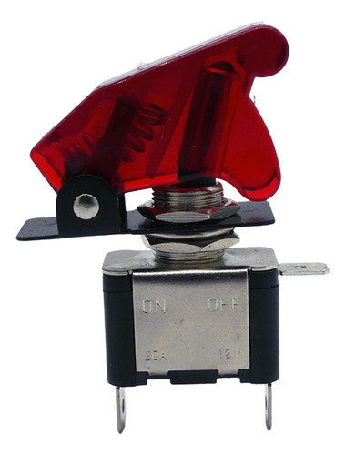 Interruptor Llave Tipo Avion Con Luz Roja Contacto 12v Auto