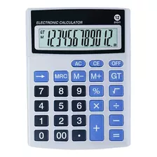 Calculadora Electrónica 12 Digito Pantalla Lcd Pac01001 Gris