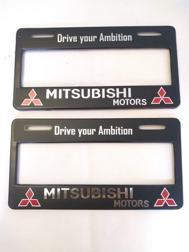 Par Porta Placas Autos Mitsubishi Ancho (2 Piezas) Foto 3