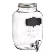 Dispensador Agua/ Vitrolero/ Mason Jar/ Black Label/ 4 Lts