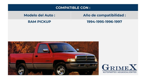 Espejo Ram Pickup 1994-94-1995-1996-1997-97 Manual Cromo Ore Foto 3