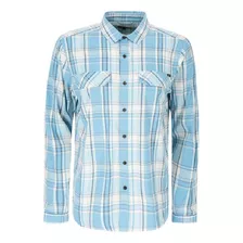 Camisa Manga Larga Rover Melange De Hombre Azul