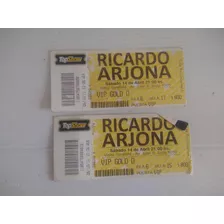 2 Entradas Recital Ricardo Arjona 14-4-2012 Velez Vip Gold