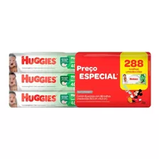 Kit Lenço Umedecido Huggies Max Clean C/6 Pacotes 48 Un