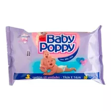 Lenços Toalhas Umedecidos Baby Poppy Com Aloe Vera 60 Uni