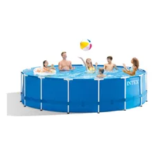 Piscina Celeste Acero Inoxidable Y Pvc 28242