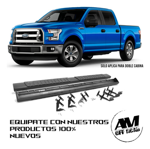 Estribos Ford F150 Lobo 2015 2017 2019 2020 Doble Cabina Foto 5