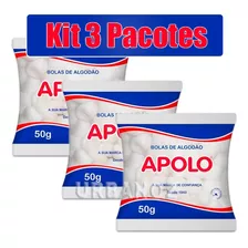 Kit 3 Pacotes Bolas De Algodão Limpeza Facial Maquiagem Make