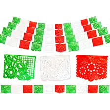 Papel Picado En Plastico Toda Ocasion Tricolor Paq 10 Piezas