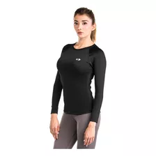 Playera Licra Deportiva Mujer Manga Larga Cuello Redondo Gym