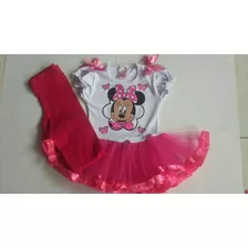 Conjunto Tutu Niña Minnie Fucsia