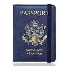 Porta Documentos Y Tarjetas Para Pasaporte Azul
