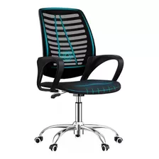 Silla Giratoria De Escritorio Ergonómica Negra Para Oficina