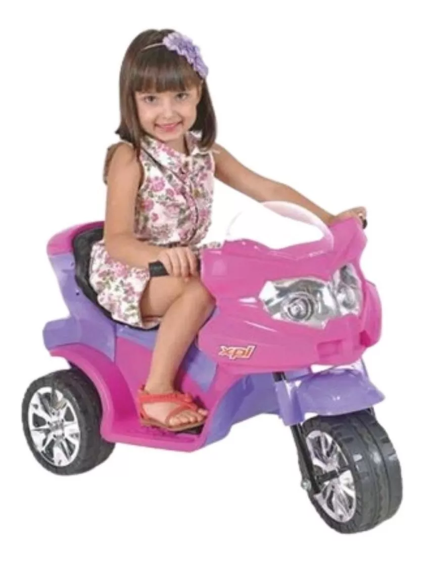 Moto Elétrica Viper Lilás E Pink Recarregável - Homeplay