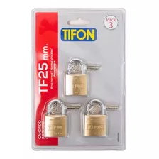 Candado Ifam Bronce Serie Tf25 Pack 3 Blister