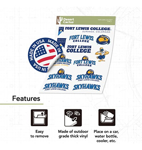 Fort Lewis College Sticker Skyhawks Flc Stickers Vinyl ... Foto 3