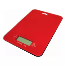 Bascula De Cocina Digital Adir 1678 Pantalla Lcd Capacidad Máxima 5 Kg Color Rojo