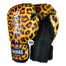 Luva De Boxe Muay Thai Mma 10oz Estampada Onça Fheras