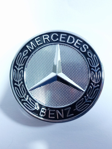 Emblema Mercedes Benz Cap  Negro Plateado Insignia 57mm Foto 5