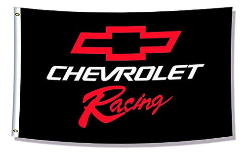 Foto de Bandera Chevrolet Racing Chevy (3x5 Pies, Colores Vvi...