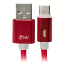 Cable Usb A Tipo C Rojo Mlab 1mts