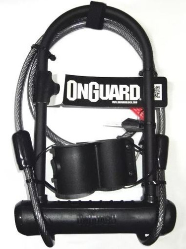 Cadeado U-lock + Cabo Onguard 8154 Reforçado Chave Bike Moto