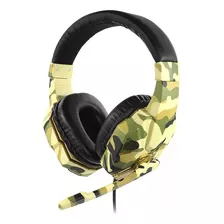 Auricular Gamer Skyway Camuflado Led Microfono Pc Consola