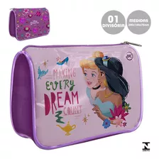 Estojo Necessaire Princesas Disney 01 Divisória Dac