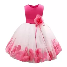 Vestido Princesa Niña Flores Fiesta Bautizo Navidad Disfraz3