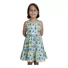 Vestido Infantil Estampa Tucano Tropical Verão