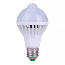 Lâmpada Bulbo Led 12w C/ Sensor Presença Branco Frio Bivolt