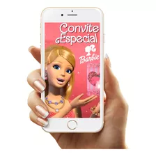 Convite Animado Vertical (vídeo) - Barbie