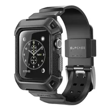 Case Y Correa Supcase Compatible Con Apple Watch 42mm Negro