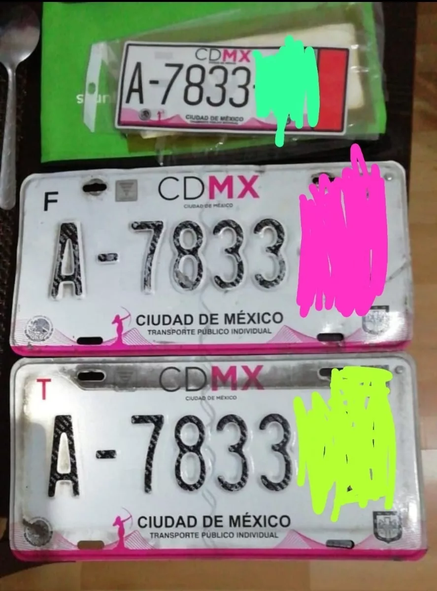 Placas Taxi Serie A Cdmx Rento O Vendo/todo En Orden Serio 
