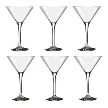 6 Copas De Vidrio 250 Ml Martini Nadir Transparente