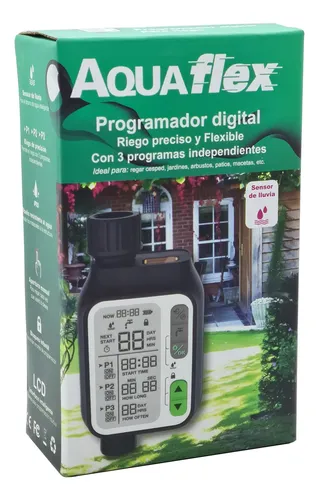 Programador Sensor Lluvia Digital De Riego 1 Zona Aquaflex