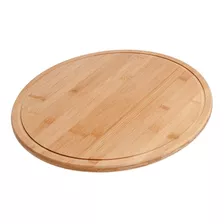 Tábua Para Pizza Em Bambu Supreme 35cm Alta Qualidade Welf Cor Marrom Liso