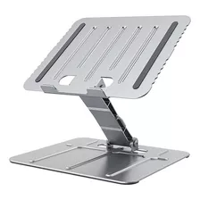 Suporte Para Monitor E Notebook Macbook Metal De Alumínio Cor Prata