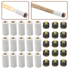 15 Set (30p) Del Billar Cue Puro Ferrules Blanca Con El Supe