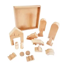 Juego Encastre Rompecabeza Madera Infantil Casita Del Bosque