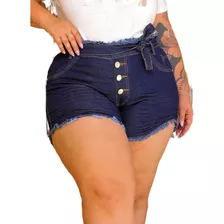 Short Jeans Feminino Plus Size Com Lycra 44/54