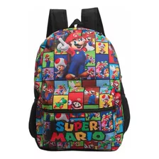 Mochila Super Mario Juvenil Costas Escolar Envio Hoje