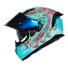 Hax Casco De Motocicleta De Cara Completa Con Visera Doble P